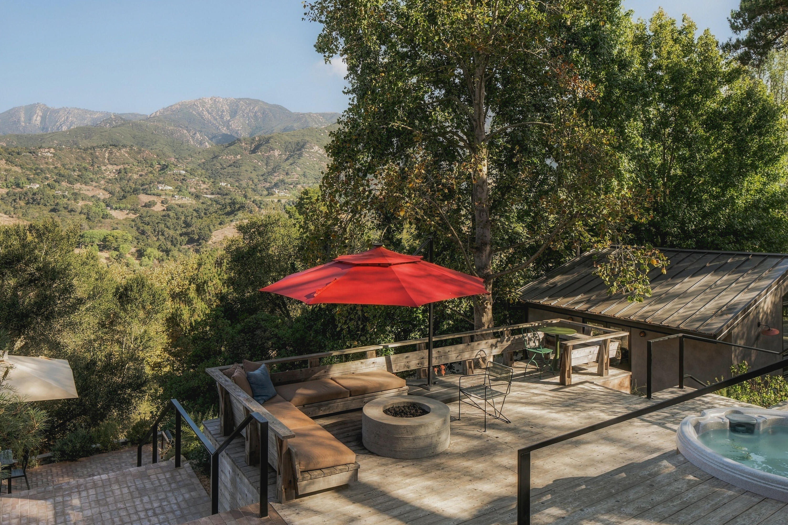 75 Conejo Road Santa Barbara, CA 93103 - Photo 17 of 25 Spa, and deck with Mountain views