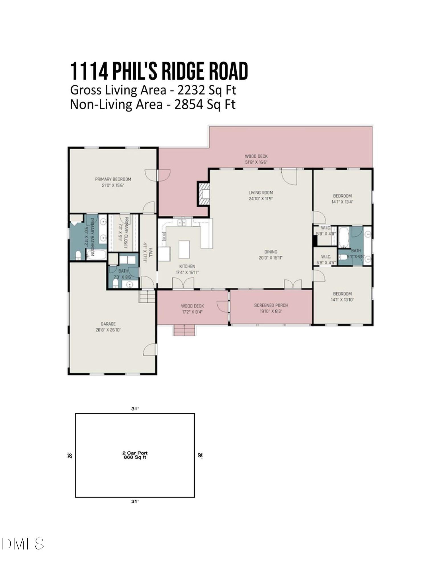 1114 Phil's Ridge Road Chapel Hill, NC 27516 - Photo 50 of 52 a picture of a floor plan