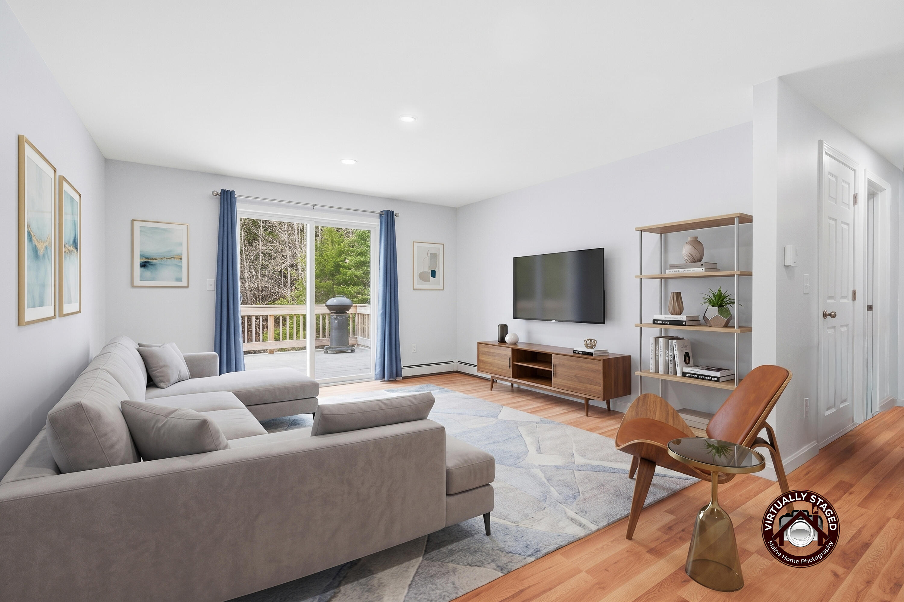 1246 Methodist Road Westbrook, ME 04092 - Photo 6 of 25 Livingroom with Slider to Deck