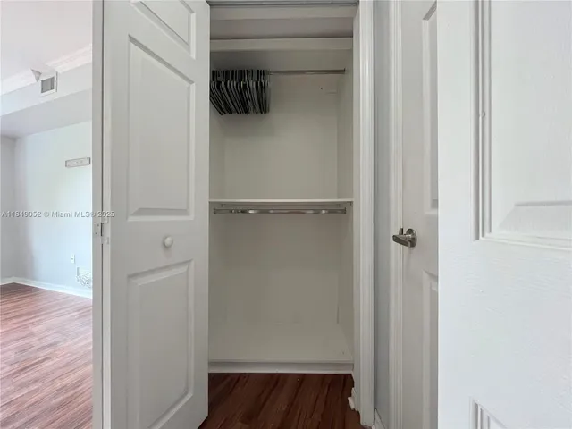 a view of a walk in closet