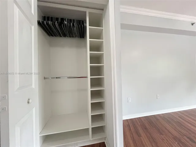 a view of a walk in closet
