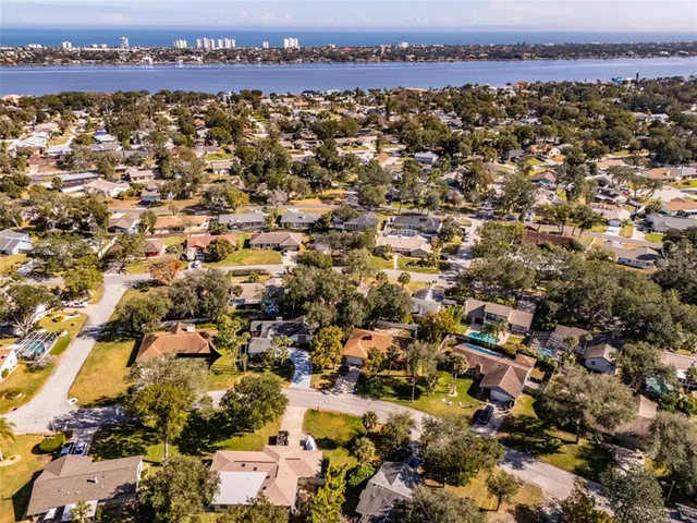 an aerial view of a city