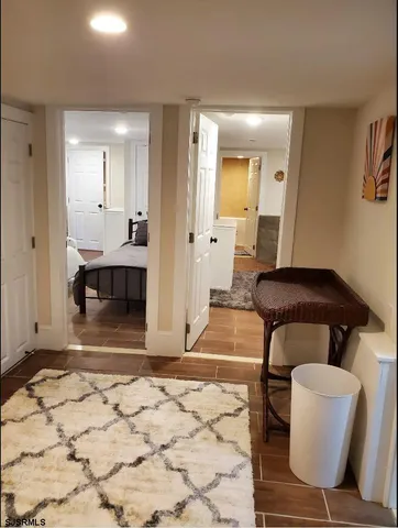 a living room with furniture and a couch