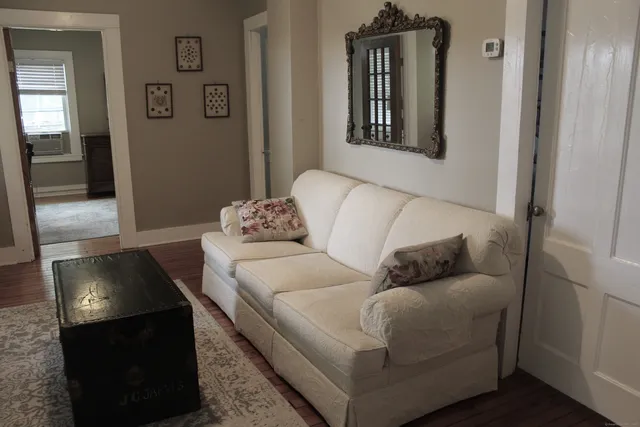a bathroom with a sink and vanity