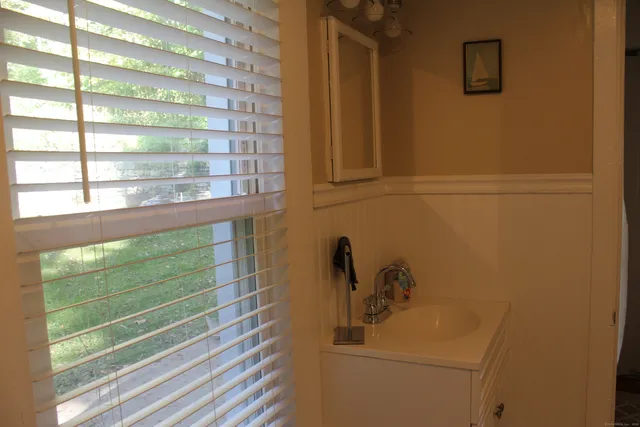 a bathroom with a sink