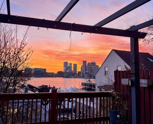a view of city from a balcony