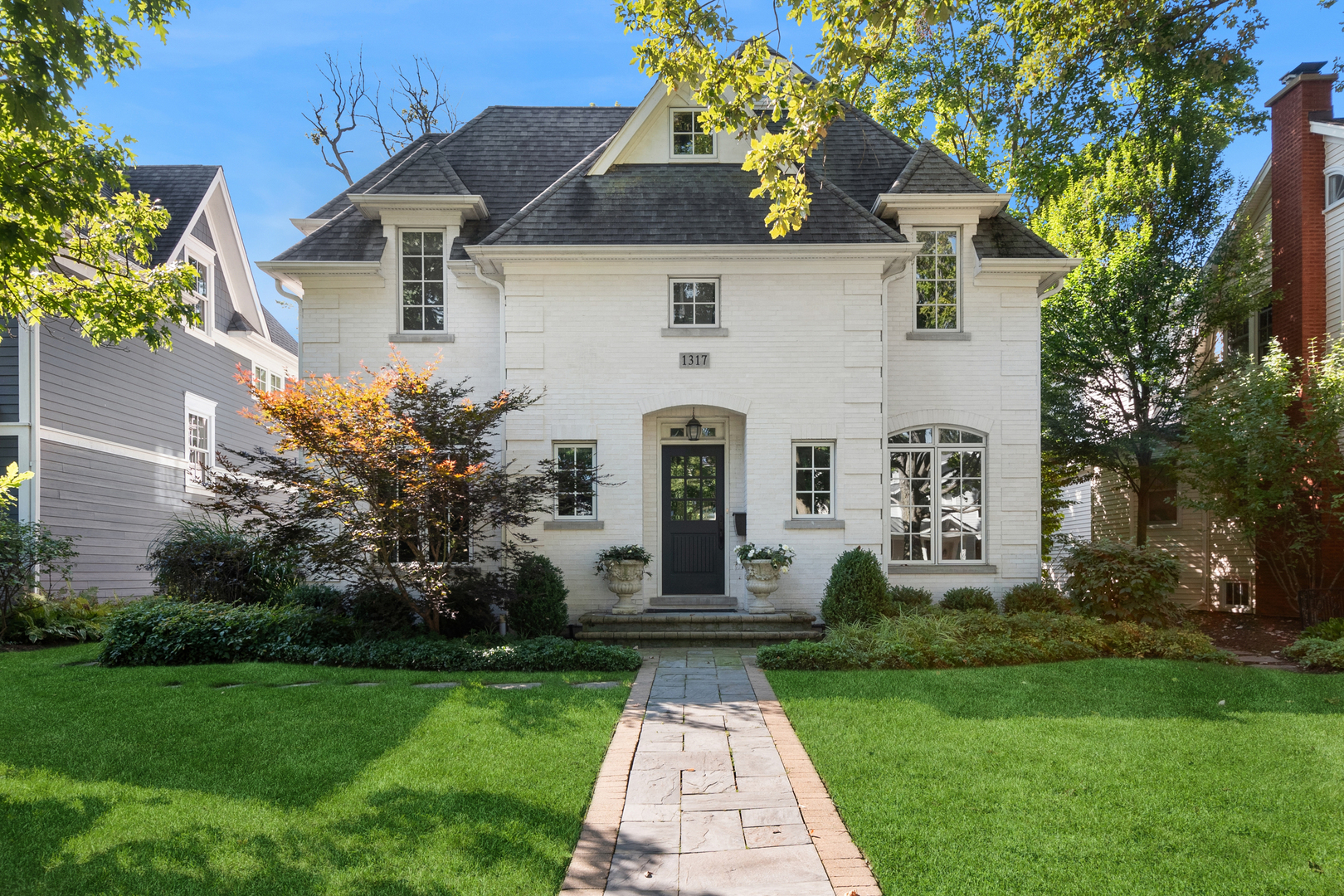 front view of house with a yard