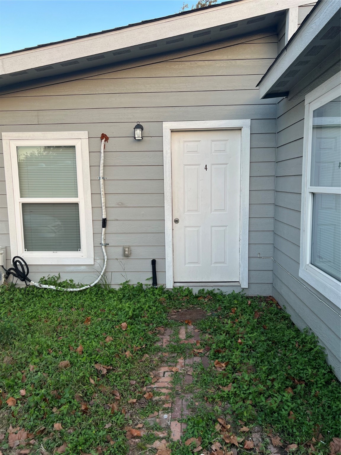 a front view of a house