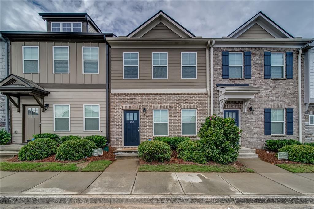 a front view of a house