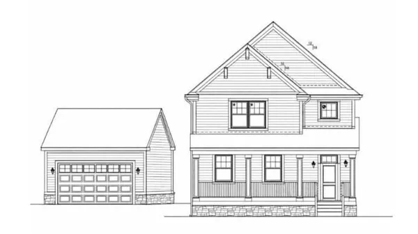 a black and white photo of a house