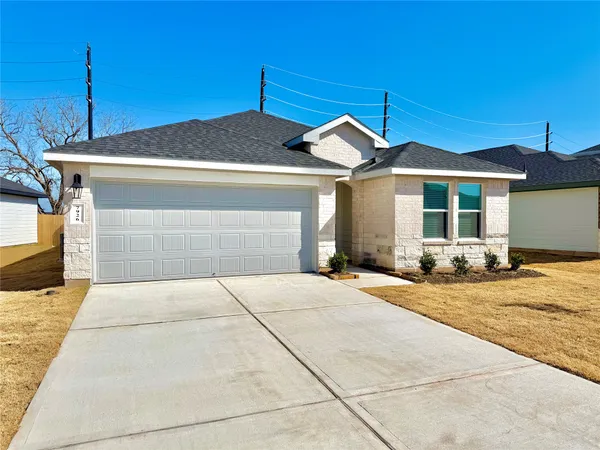 a view of yard with wooden fence