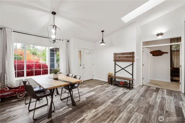 a living room with a couch and a table