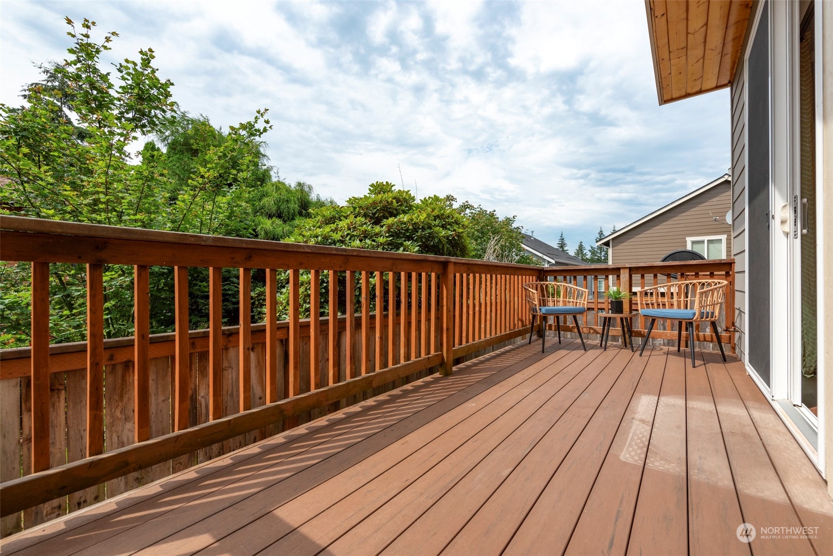 2406 196th Place Southeast Bothell, WA 98012 - Photo 29 of 30 a balcony with wooden floor in front of it
