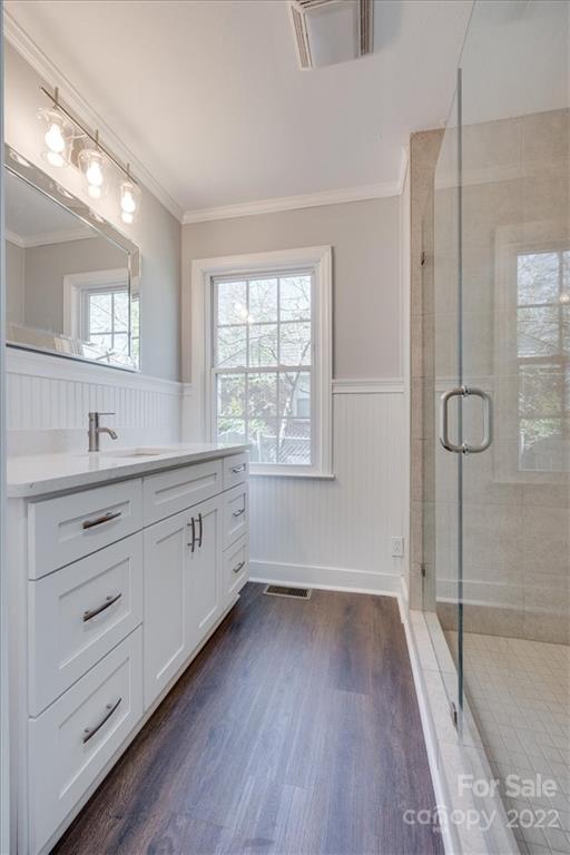 1211 Pinewood Road Rock Hill, SC 29730 - Photo 18 of 19 a bathroom with a double vanity sink a mirror and a shower