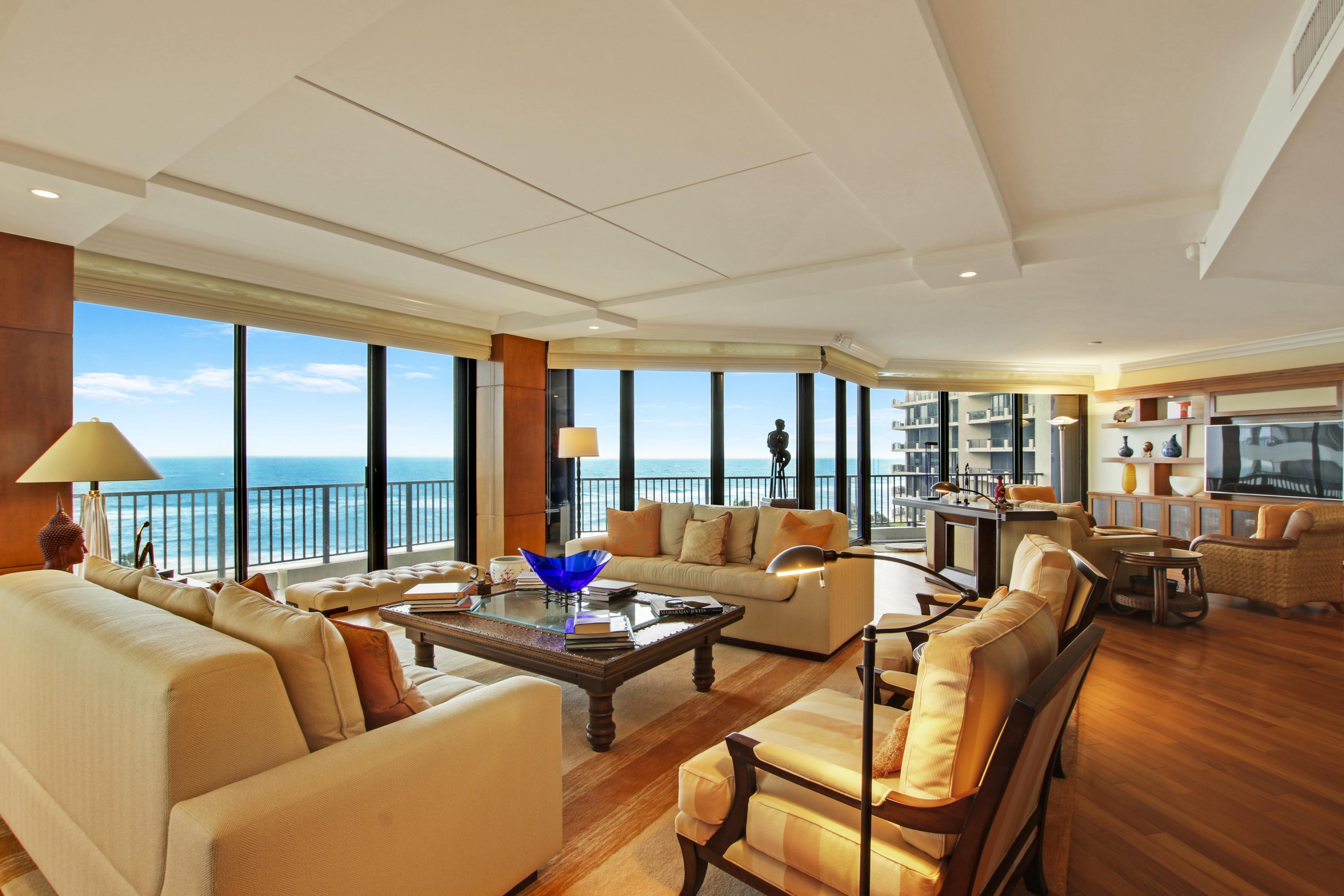 570 Ocean Drive, Unit 601 Juno Beach, FL 33408 - Photo 2 of 35 a living room with furniture and a large window