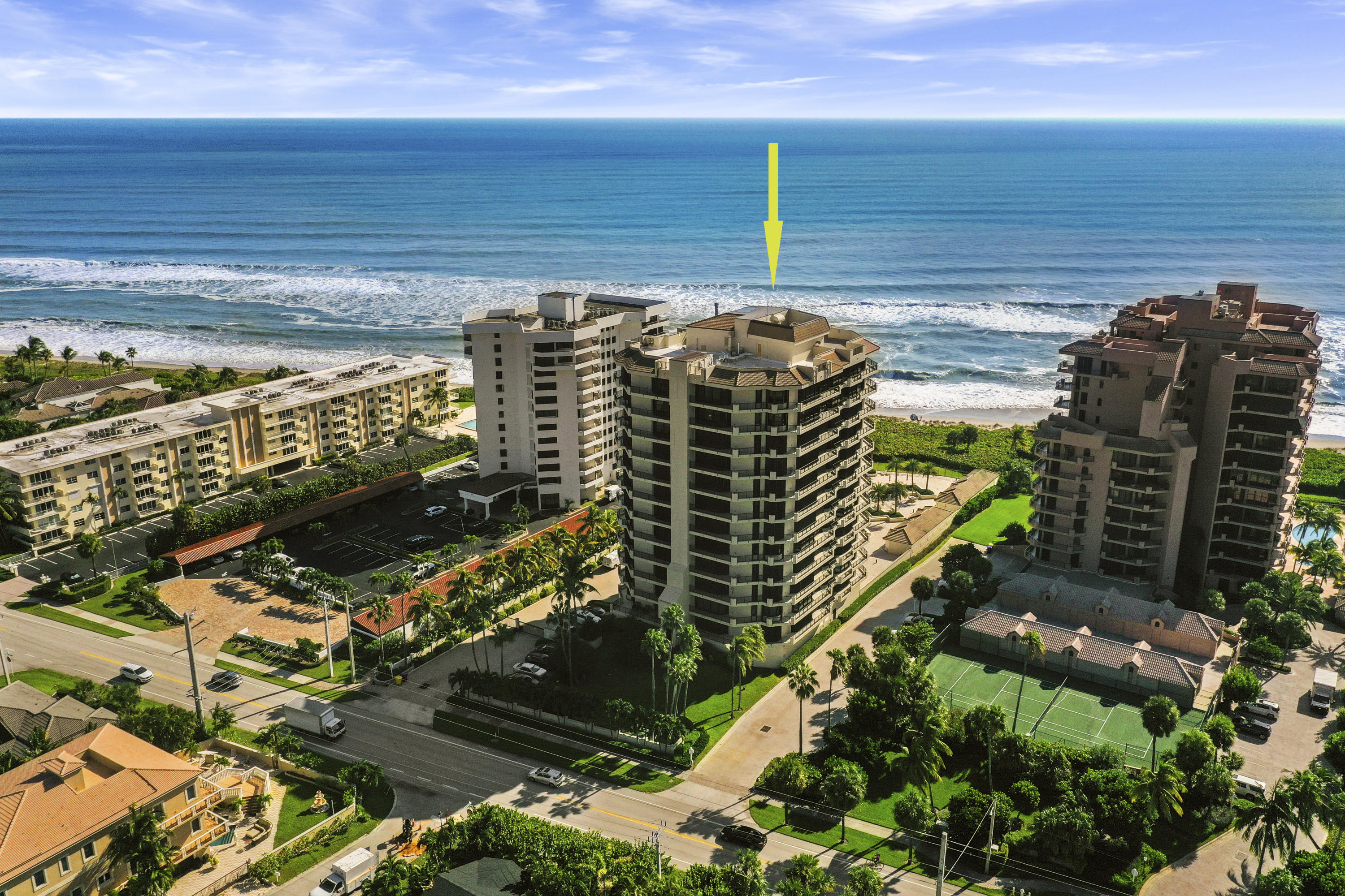 570 Ocean Drive, Unit 601 Juno Beach, FL 33408 - Photo 29 of 35 a view of outdoor space with ocean view