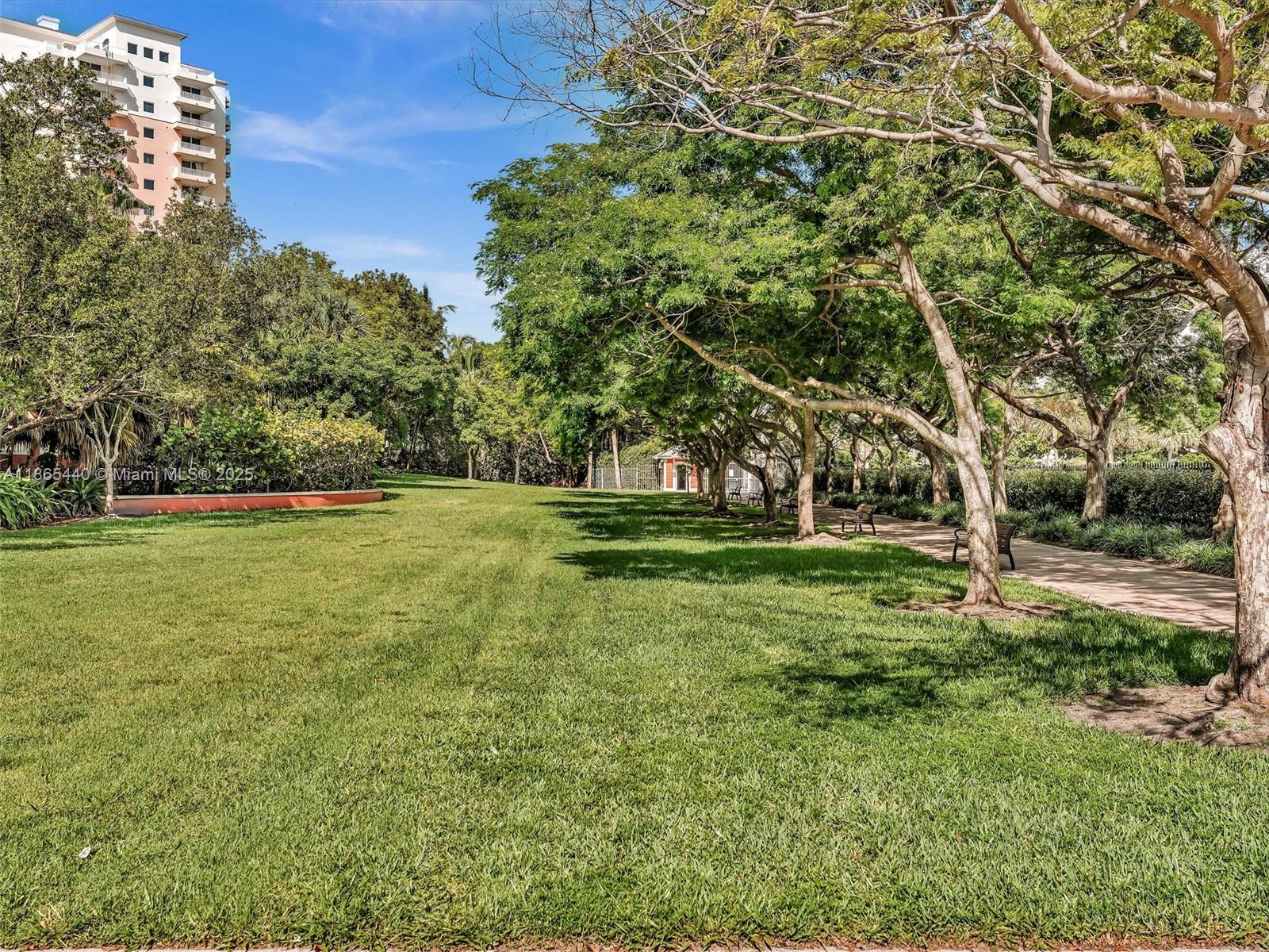 301 Sunrise Drive, Unit 1DW Key Biscayne, FL 33149 - Photo 27 of 40 a view of a park with large trees