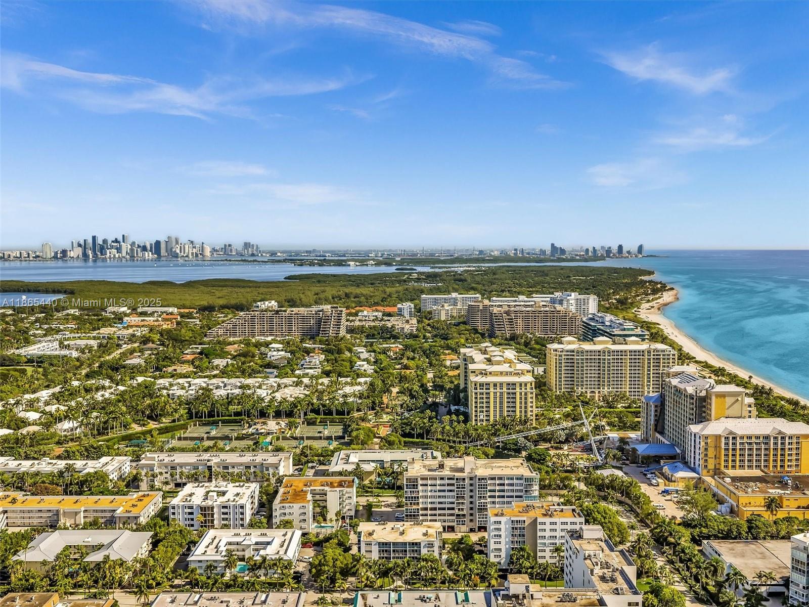 301 Sunrise Drive, Unit 1DW Key Biscayne, FL 33149 - Photo 33 of 40 a view of a city with an ocean view