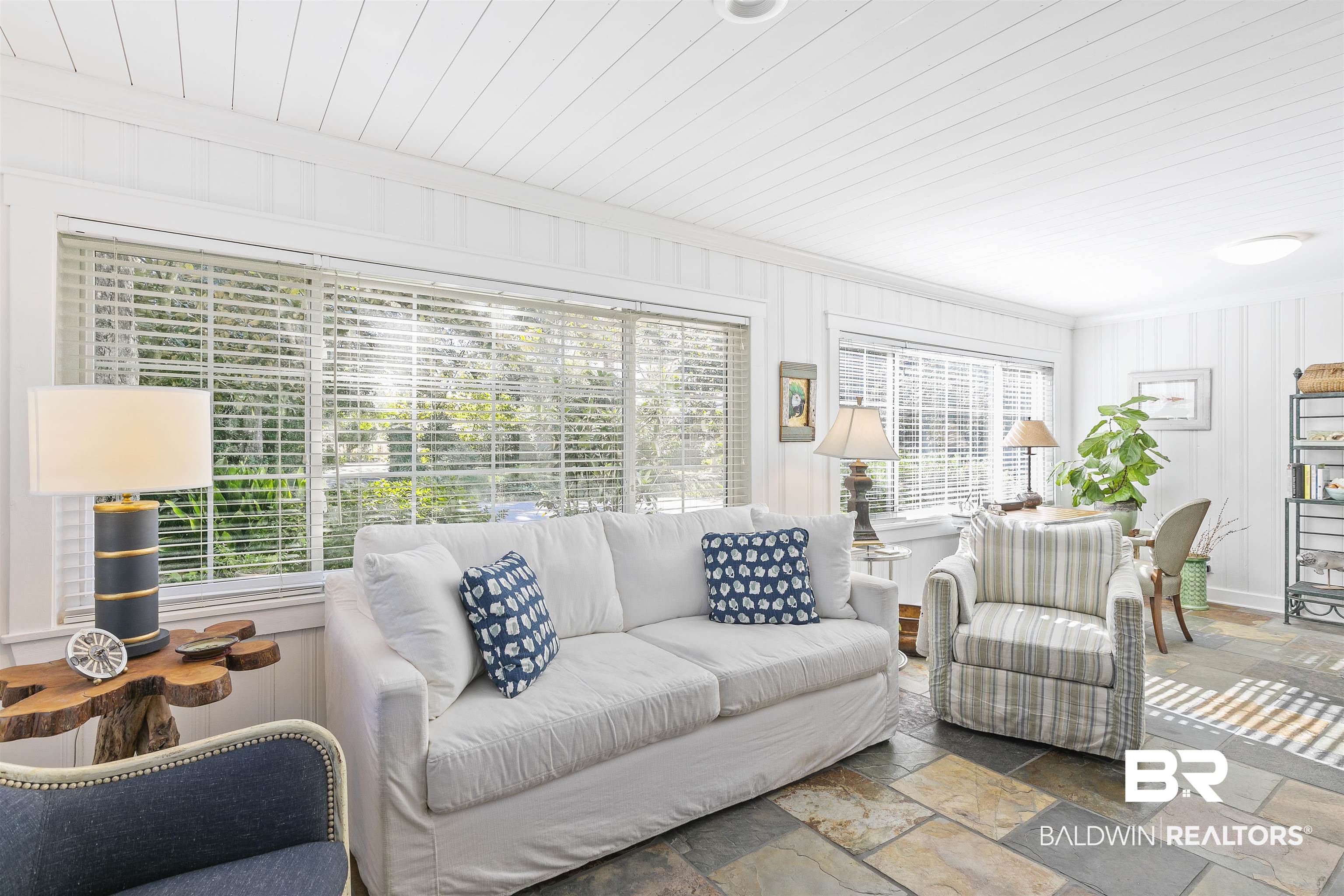 220 Pinecrest Lane Fairhope, AL 36532 - Photo 3 of 32 Living room with wood ceiling and plenty of natural light