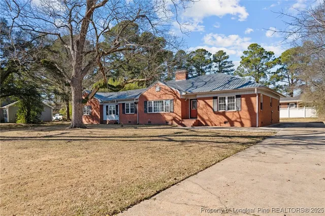 front view of a house with a pathway