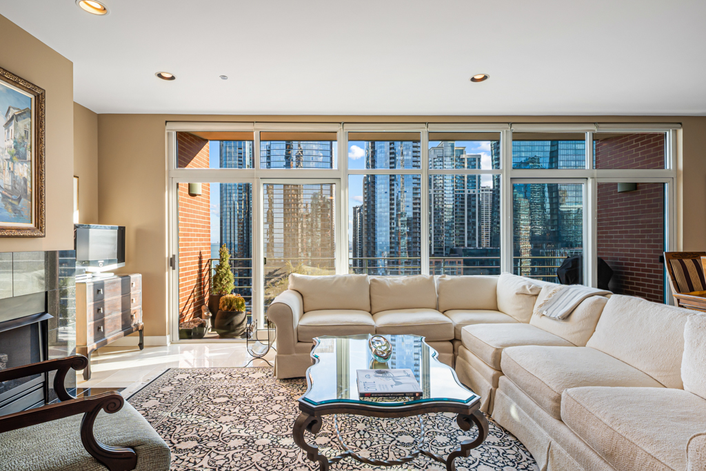 445 East North Water Street, Unit 2003 Chicago, IL 60611 - Photo 2 of 18 a living room with furniture and a large window