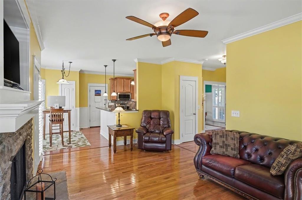 101 Oscar Lane Dallas, GA 30132 - Photo 12 of 55 a living room with furniture and a fireplace