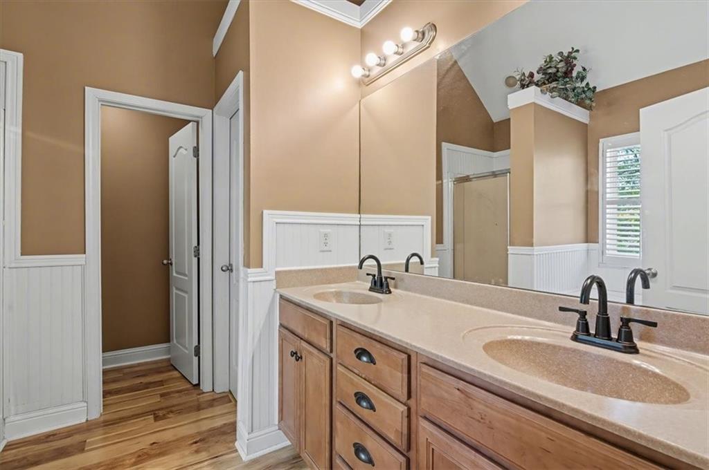 101 Oscar Lane Dallas, GA 30132 - Photo 29 of 55 a bathroom with a sink double vanity and a mirror