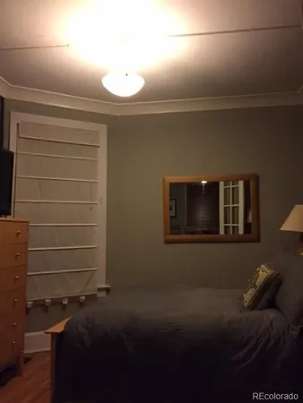 a room with a bed