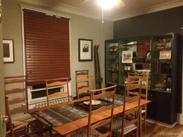 a building outdoor space with patio furniture