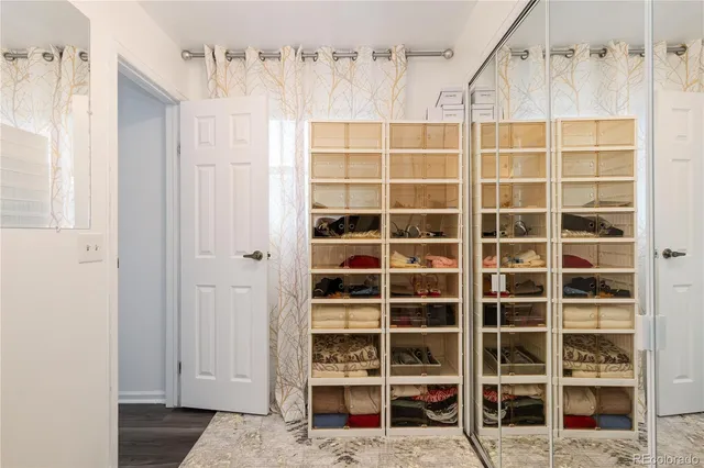 a view of a walk in closet