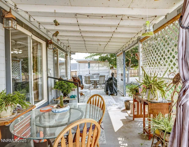 a outdoor living space with furniture
