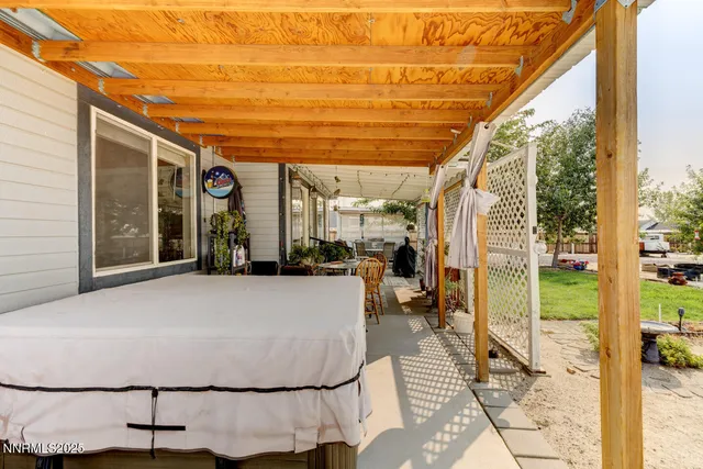 a view of balcony with couch