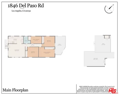 a picture of a room and floor plan