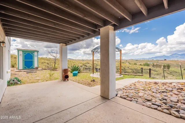 a view of a city from a dining room