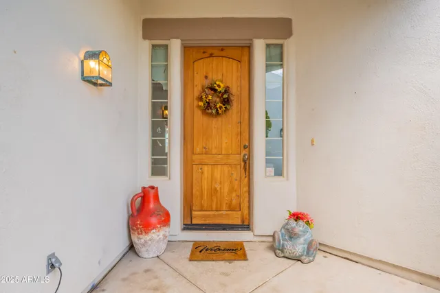 a front view of a house