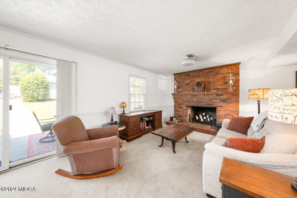 3645 Tidwell Road Lizella, GA 31052 - Photo 6 of 26 a living room with furniture and a fireplace