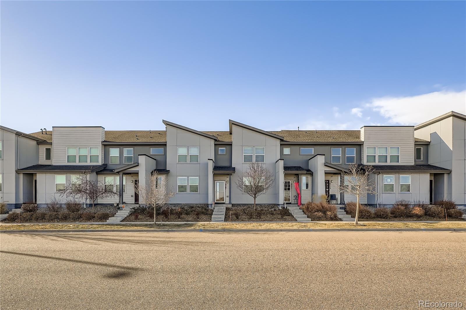 a view of a building and a street