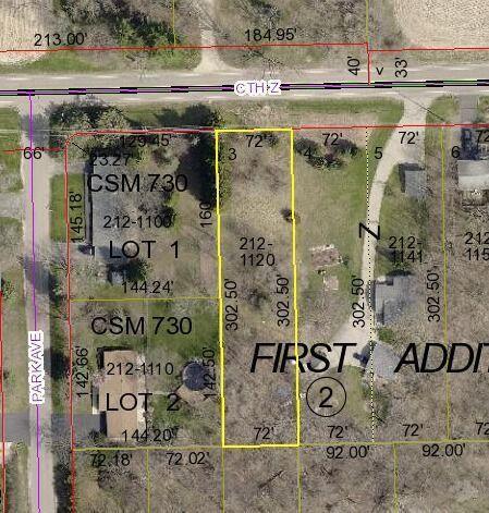 Lt3 93rd Street Twin Lakes, WI 53181 - Photo 5 of 5 Lot Overview Outlined