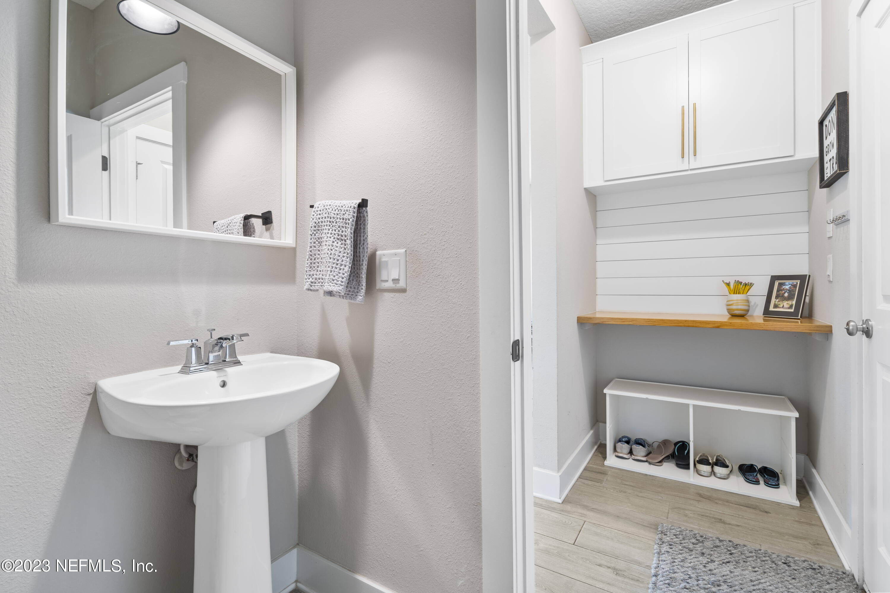 36 Strobe Court St. Augustine, FL 32095 - Photo 21 of 47 a bathroom with a sink and a mirror