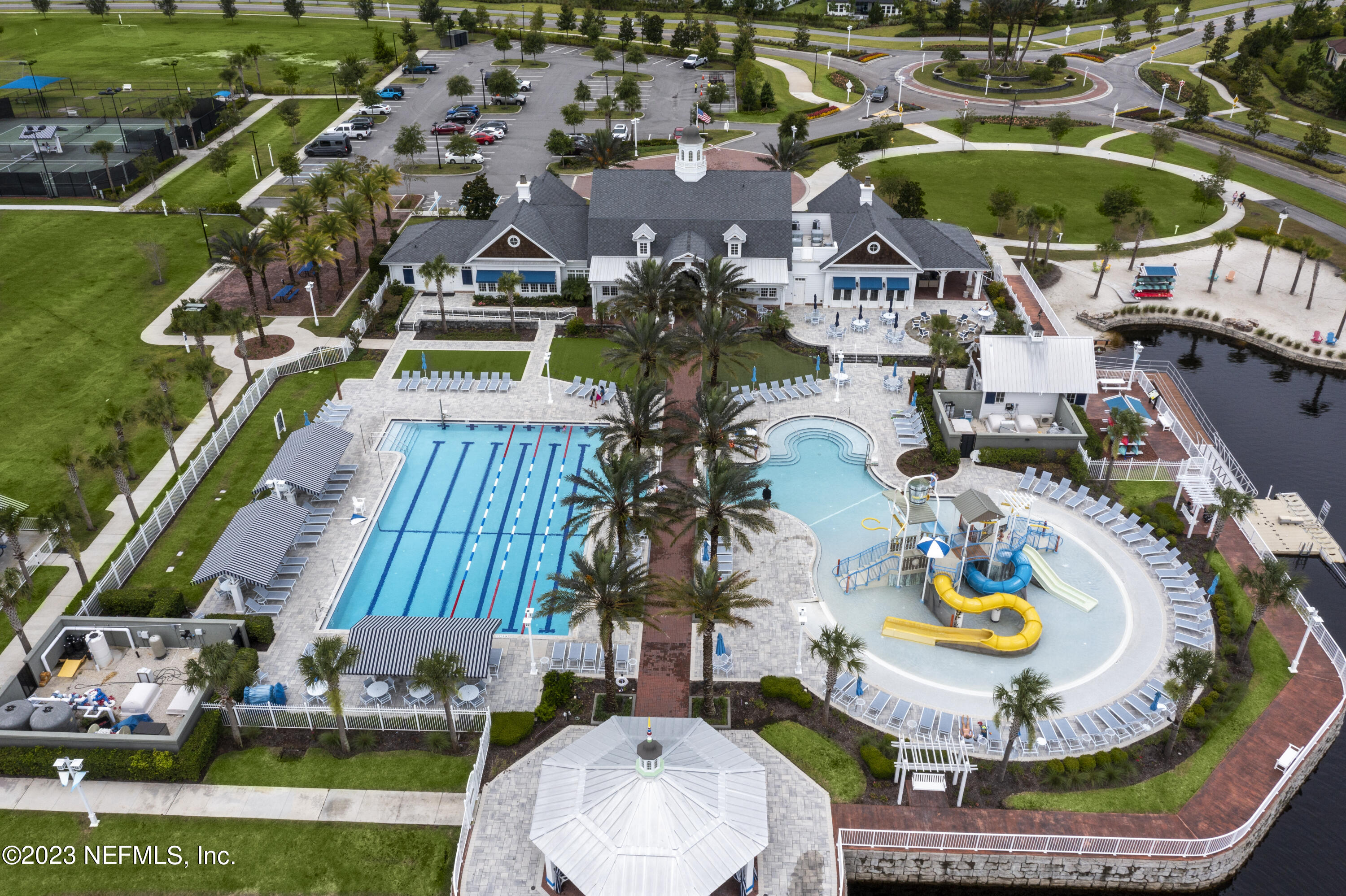 36 Strobe Court St. Augustine, FL 32095 - Photo 42 of 47 an aerial view of residential houses with outdoor space and swimming pool