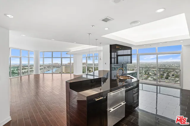 a view of a city from a balcony