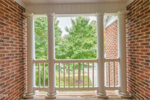 a view of front door and deck