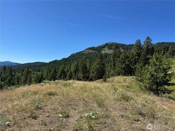 a view of a large mountain with a outdoor space