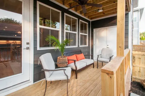 a outdoor living space with patio furniture