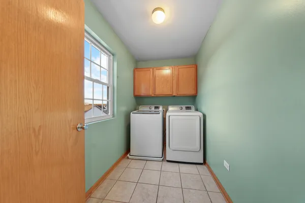 a utility room with a window