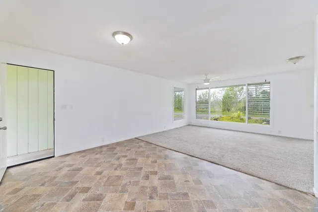 a view of a room with a window