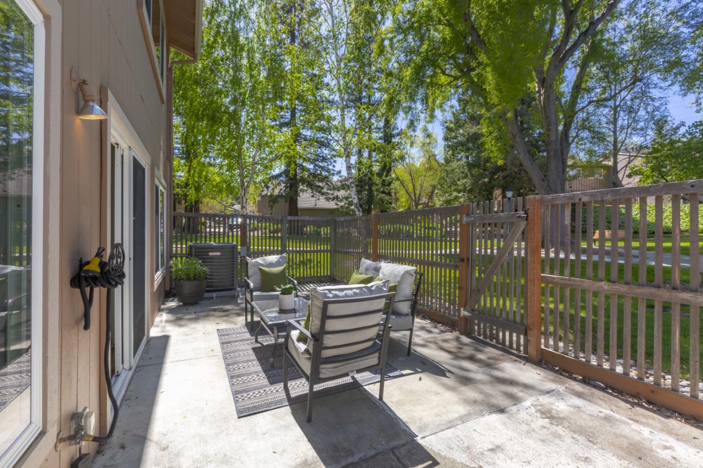 22856 Poplar Grove Square Cupertino, CA 95014 - Photo 26 of 82 a garden view with a seating space and hardwood floor