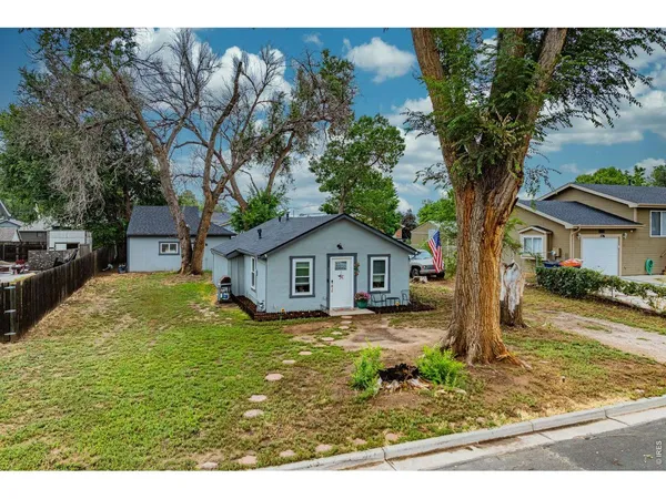 a view of a yard in front of house