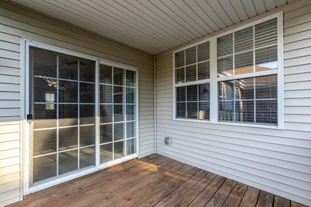 a view of a house with a large window