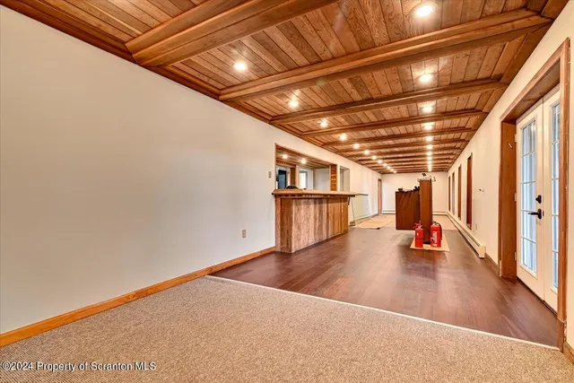 a house view with a swimming pool